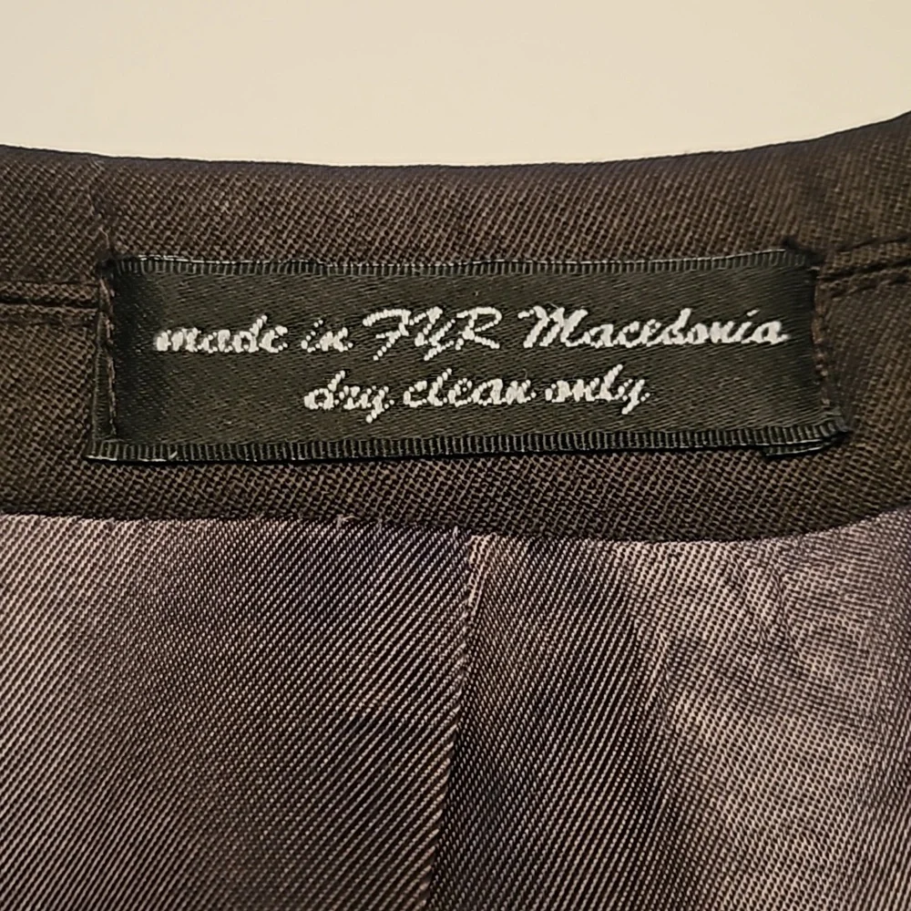 Gianfranco Ruffini Italy 100% Wool Double Breasted Olive Suit 43R / 35.5X31.25 - Picture 6 of 14